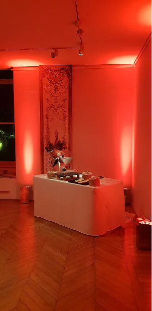 photo d'une table de buffet dressée pour un événement